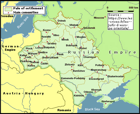 Zone de résidence des juifs en Russie Catherine II